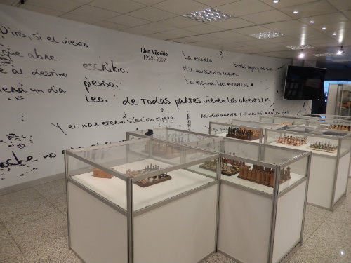 Tableros de ajedrez en la sala Idea Vilariño 