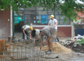 obreros trabajando