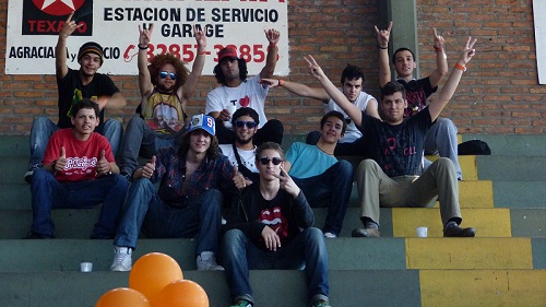 Grupo participante en los dormitorios