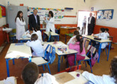 Ehrlich visita escuelas de Casavalle