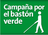 Bastón verde, baja visión y ayuda