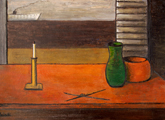 Obra de Blanca Minelli - óleo sobre cartón donde se ve 