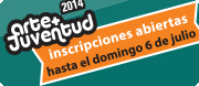 Arte y Juventud sobre fondo verde