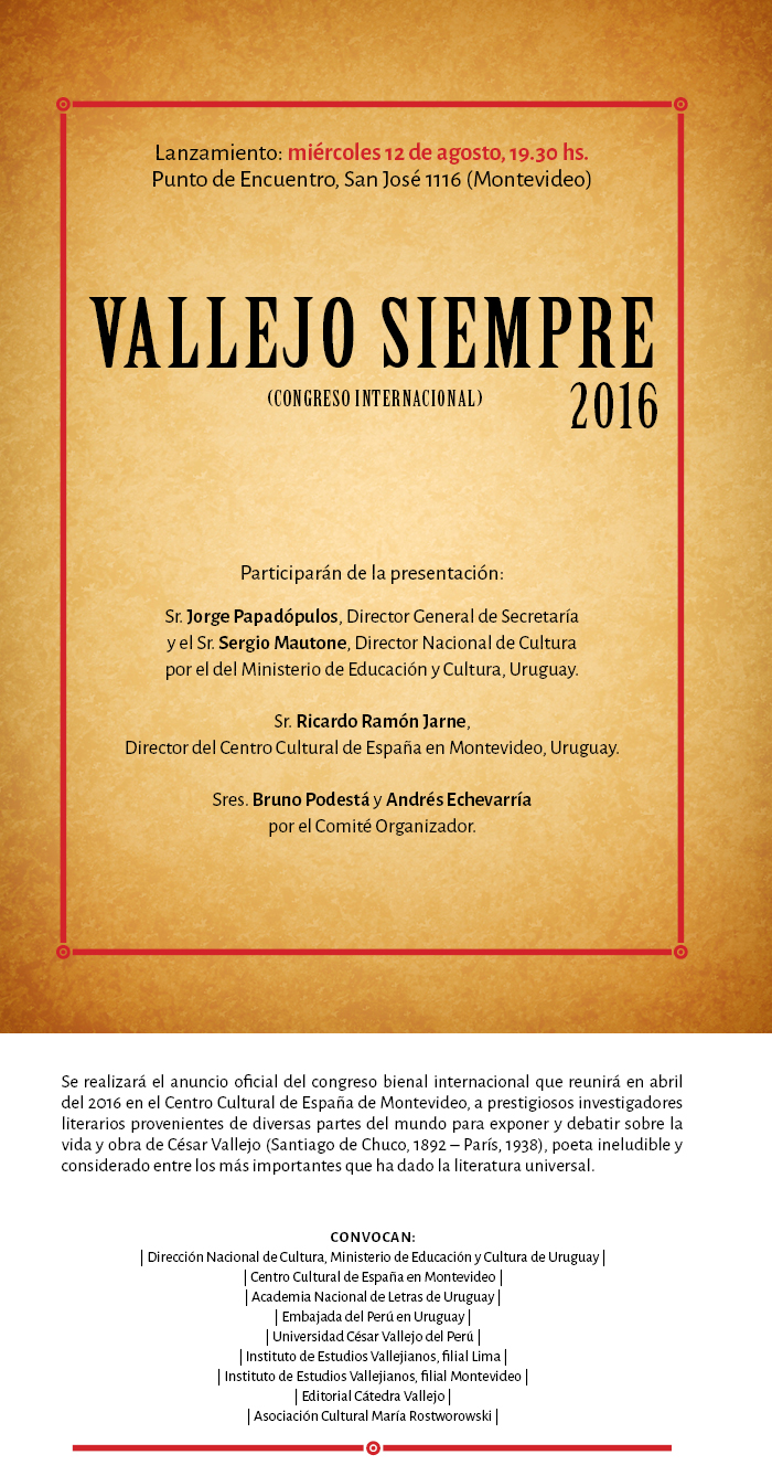 invitación Vallejo Siempre 2016