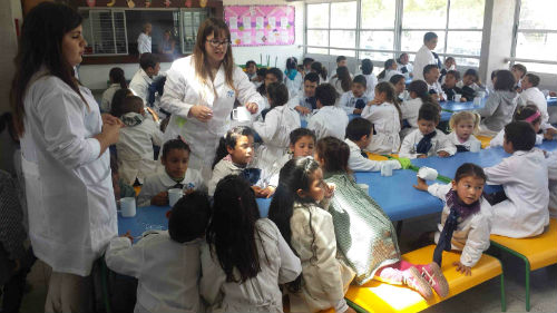 niños en escuela delta del tigre
